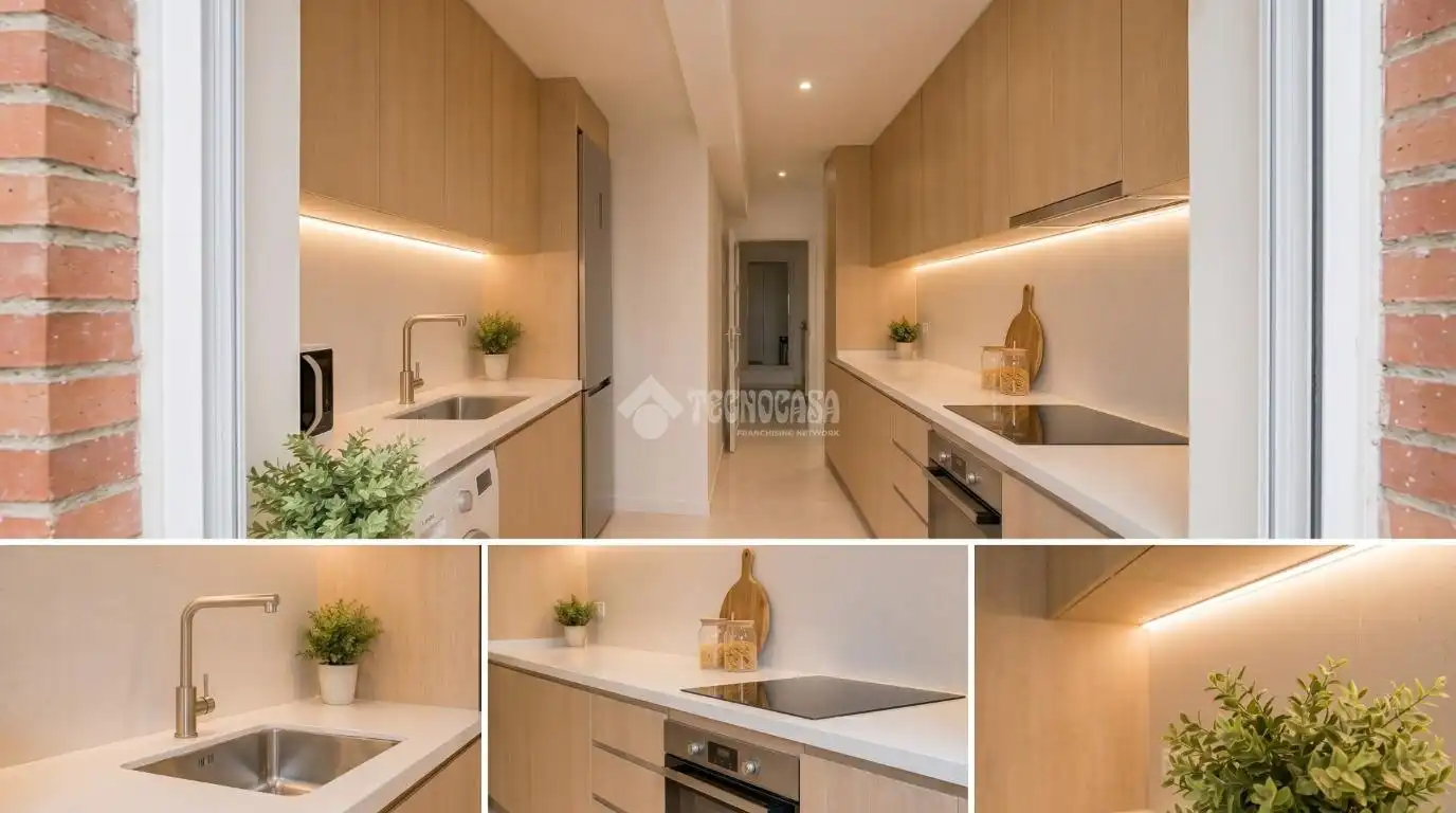 Küche von Wohnung zum Verkauf in Vilanova i la Geltrú mit Klimaanlage, Terrasse und Balkon