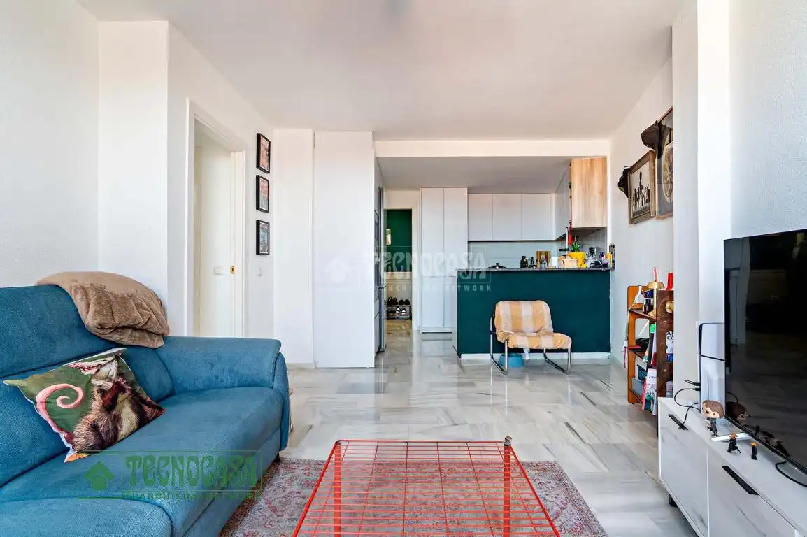 Sala de estar de Piso en venta en Roquetas de Mar con Aire acondicionado, Terraza y Amueblado