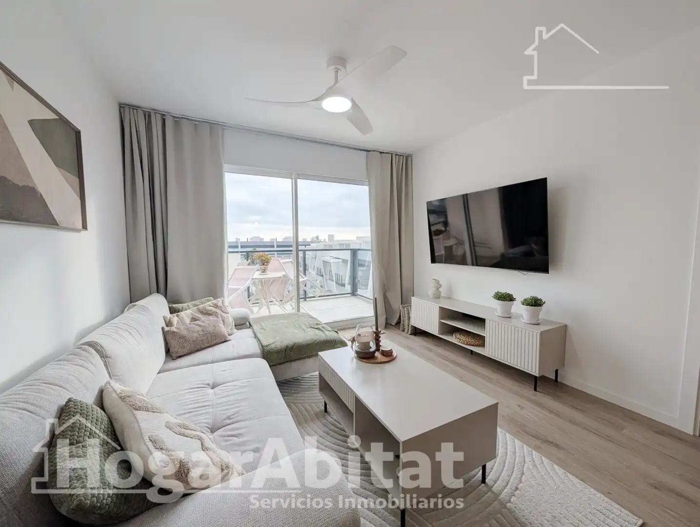 Living room of Attic for sale in Santa Pola  with Air Conditioner, Parquet flooring and Terrace
