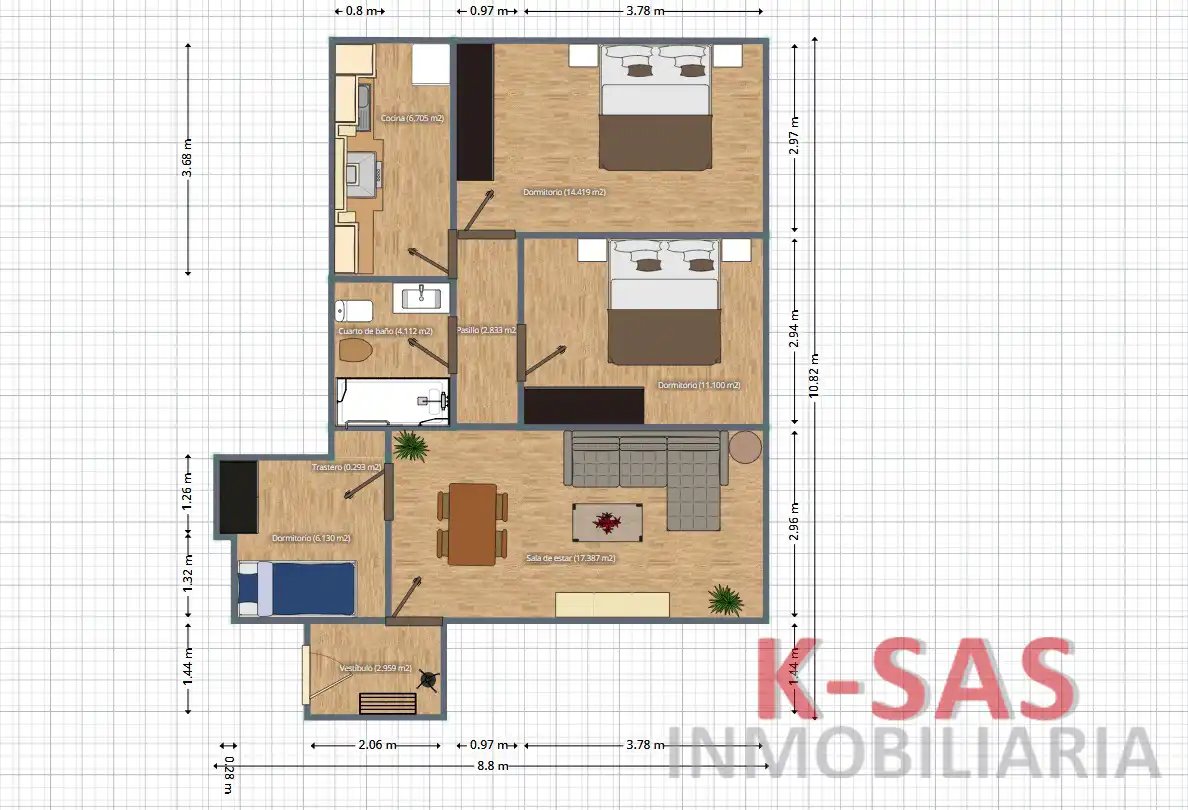 Wohnung zum Verkauf in Esplugues de Llobregat mit Heizung und Ofen