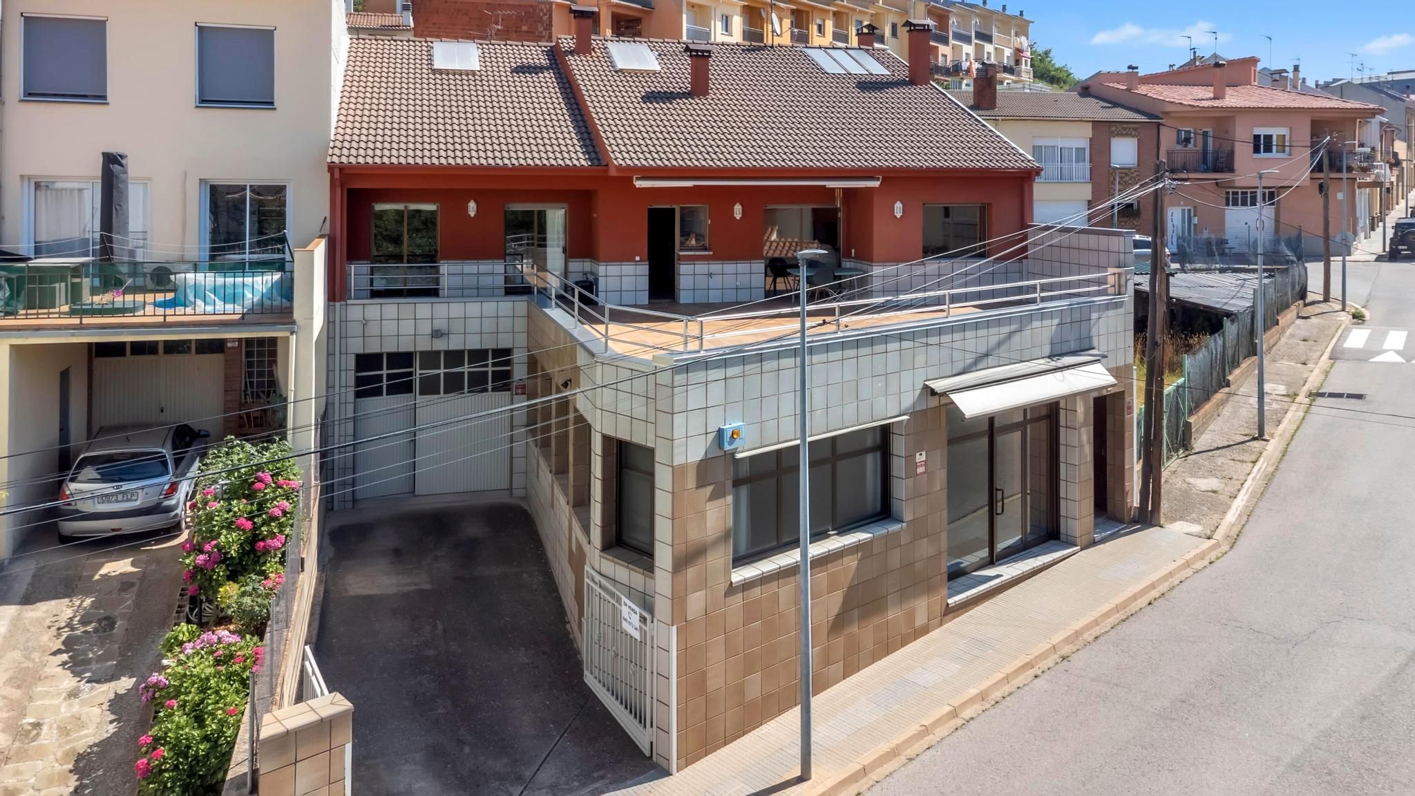 Vista exterior de Casa adosada en venda en Sant Hilari Sacalm