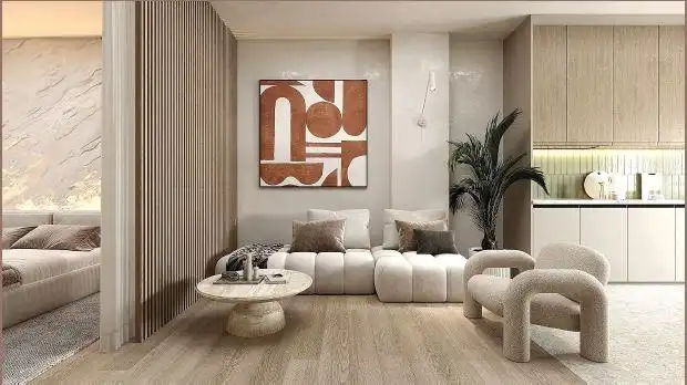 Sala d'estar de Estudi en venda en Benidorm amb Aire condicionat i Moblat