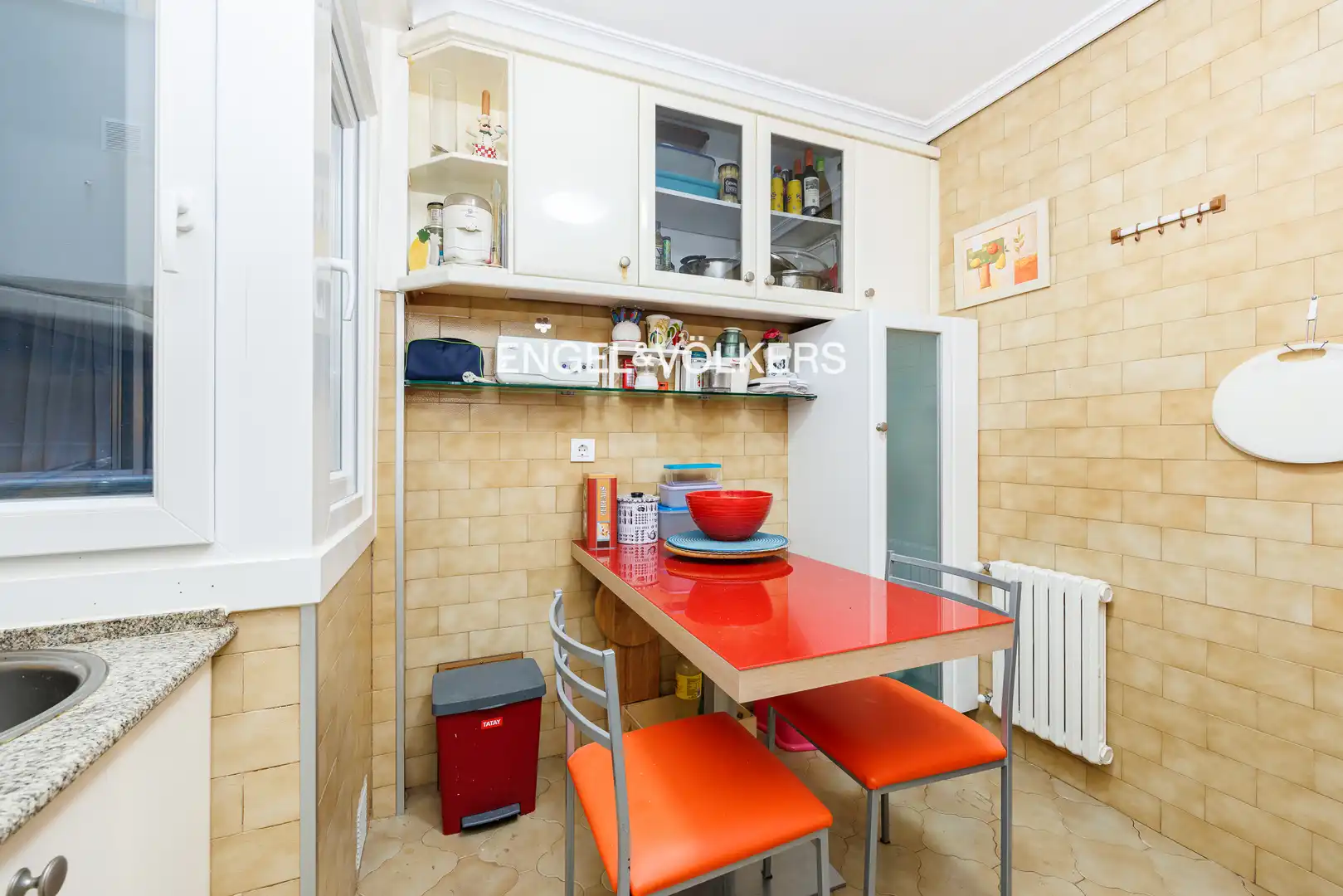 Kitchen of Flat for sale in Baiona  with Heating, Parquet flooring and Terrace