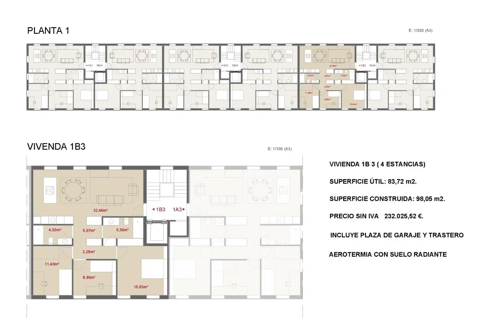 Wohnung zum Verkauf in Ames mit Heizung, Terrasse und Abstellraum