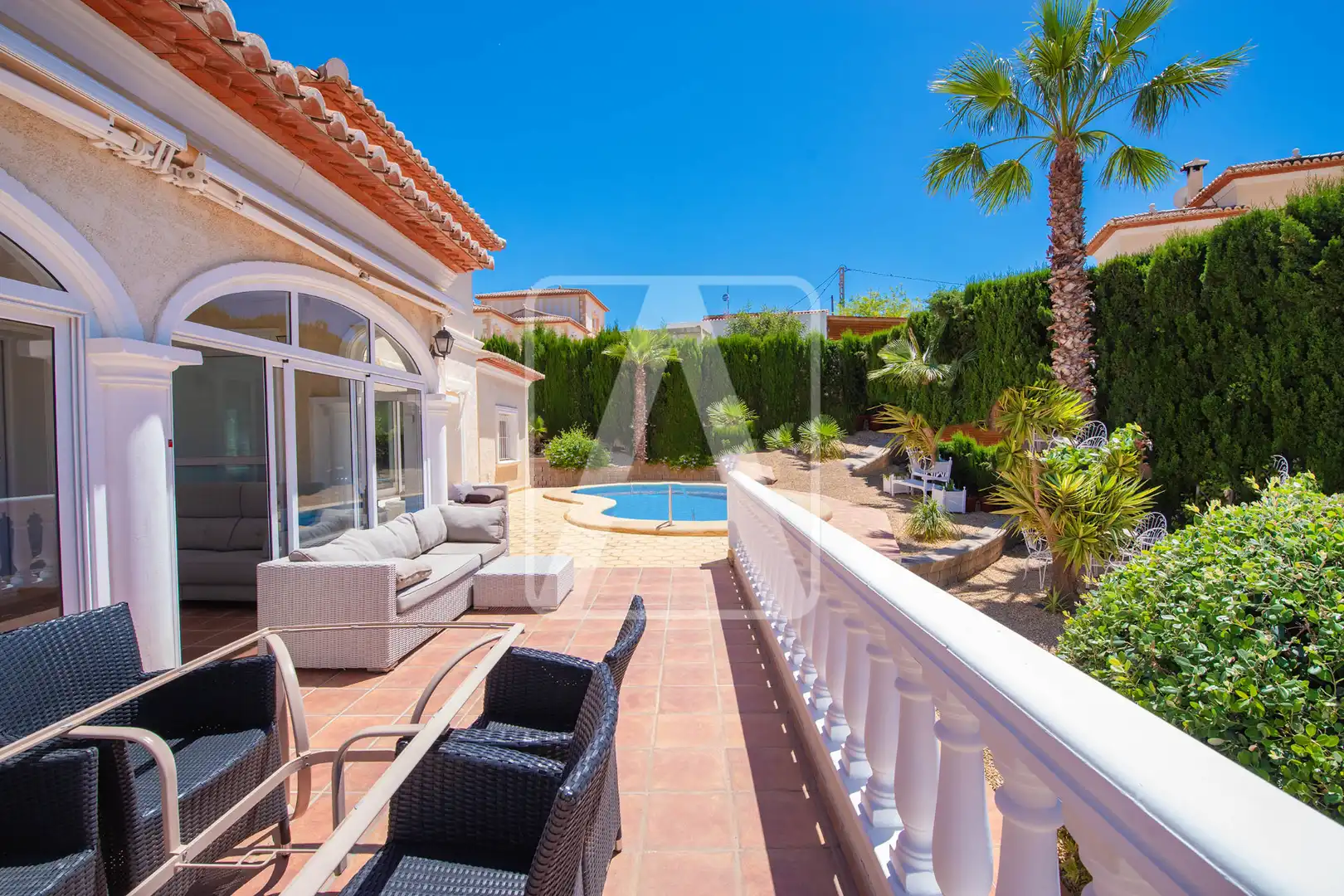 Terraza de Casa o chalet en venta en Calpe / Calp con Aire acondicionado, Calefacción y Jardín privado