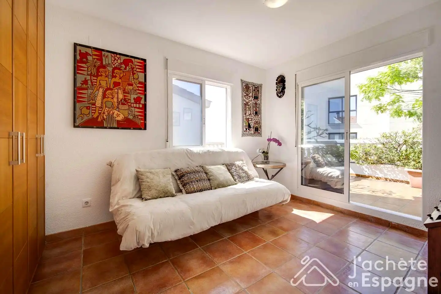 Sala d'estar de Casa o xalet en venda en Vinaròs amb Aire condicionat, Jardí privat i Terrassa