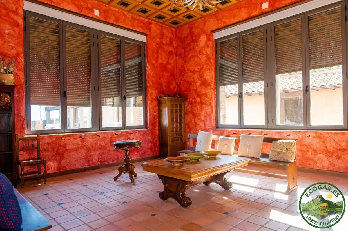 Sala d'estar de Casa o xalet en venda en Quintana del Castillo amb Calefacció, Jardí privat i Terrassa