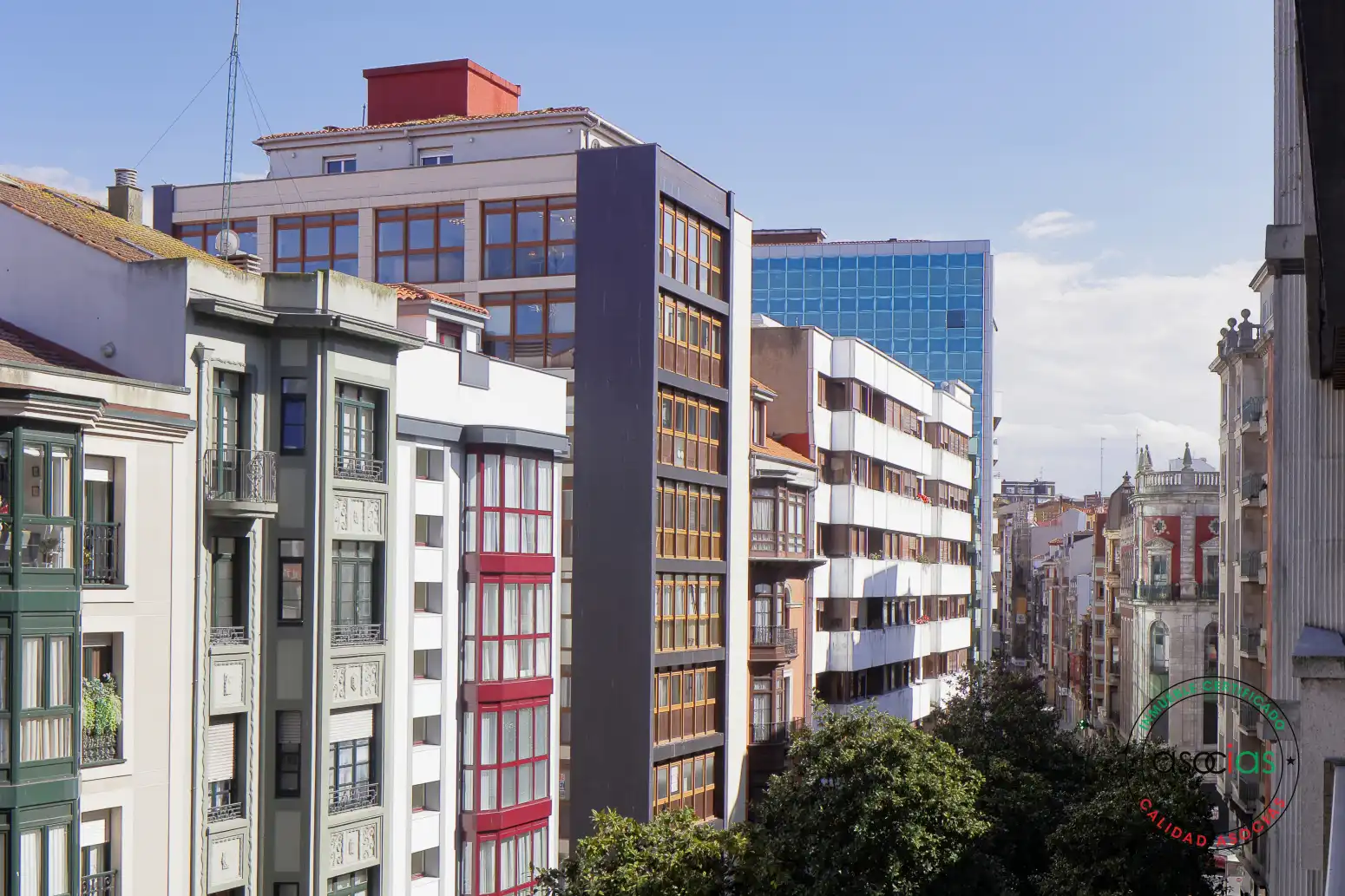Vista exterior de Piso en venta en Gijón  con Calefacción, Parquet y Terraza