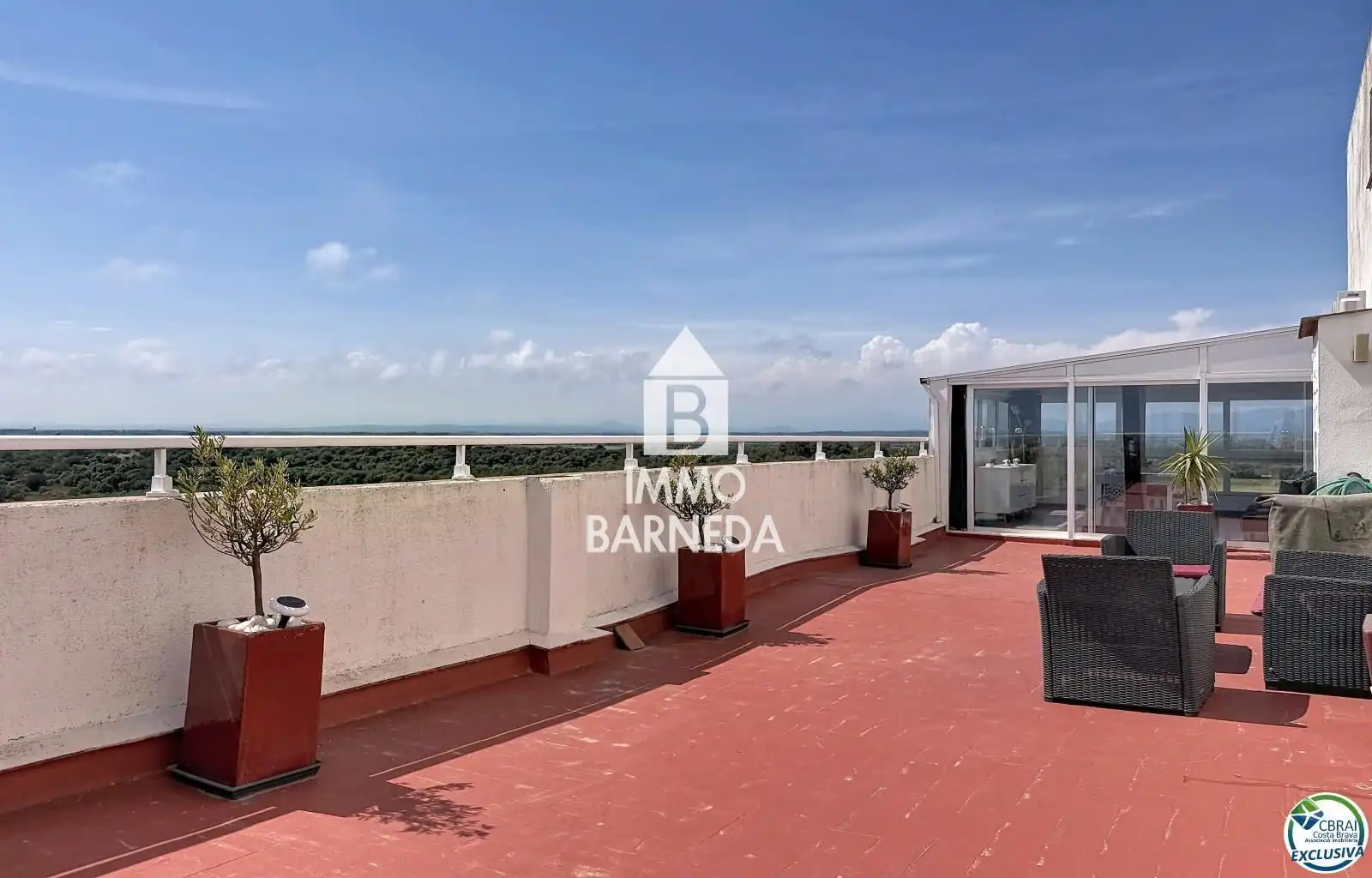 Garden of Flat for sale in Roses  with Heating, Terrace and Swimming Pool