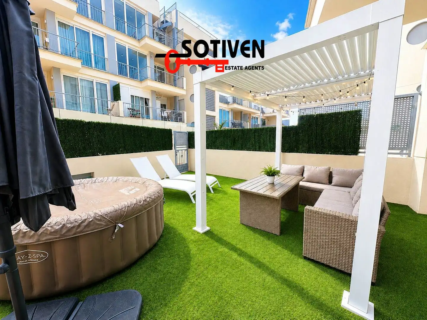 Terrassa de Apartament de lloguer en Santiago del Teide amb Terrassa i Piscina comunitària