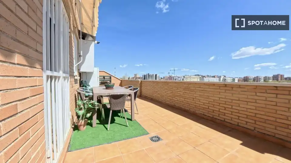 Terrace of Flat for rent in Madrid  with Air Conditioner, Heating and Furnished