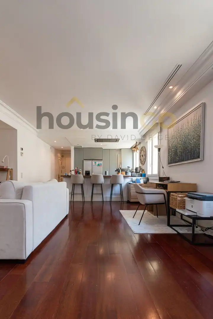 Wohnzimmer von Wohnung zur Miete in Madrid mit Klimaanlage, Heizung und Parkett