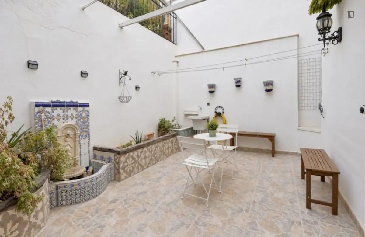 Terrassa de Casa o xalet per a compartir en Madrid amb Calefacció, Moblat i Forn