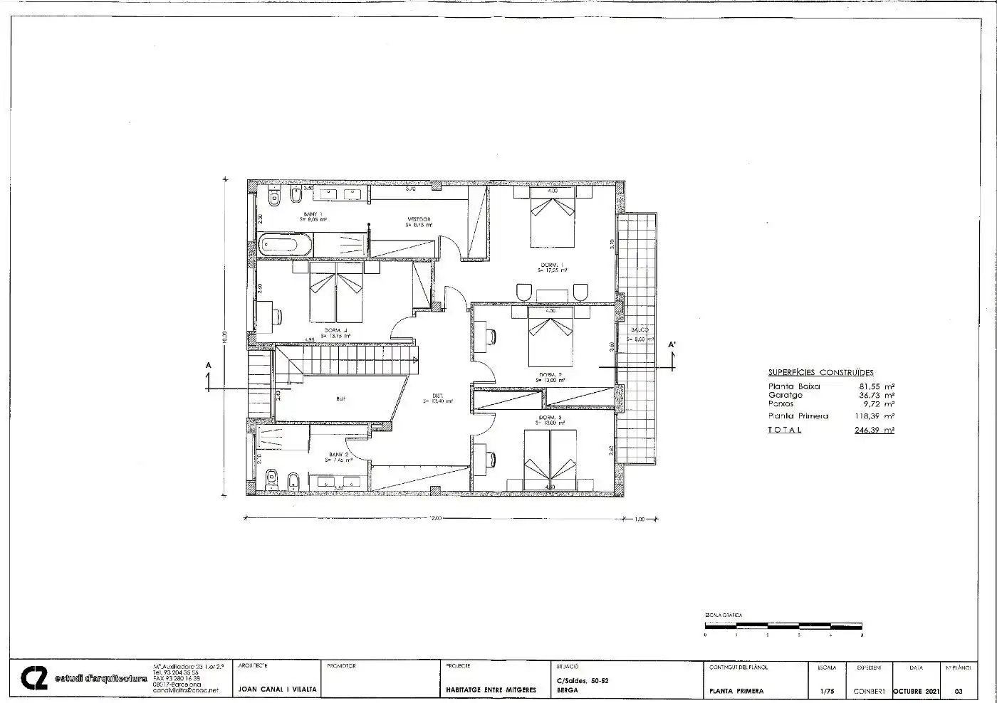 Wohnbaugrundstück zum Verkauf in Carrer Saldes, imagen 3