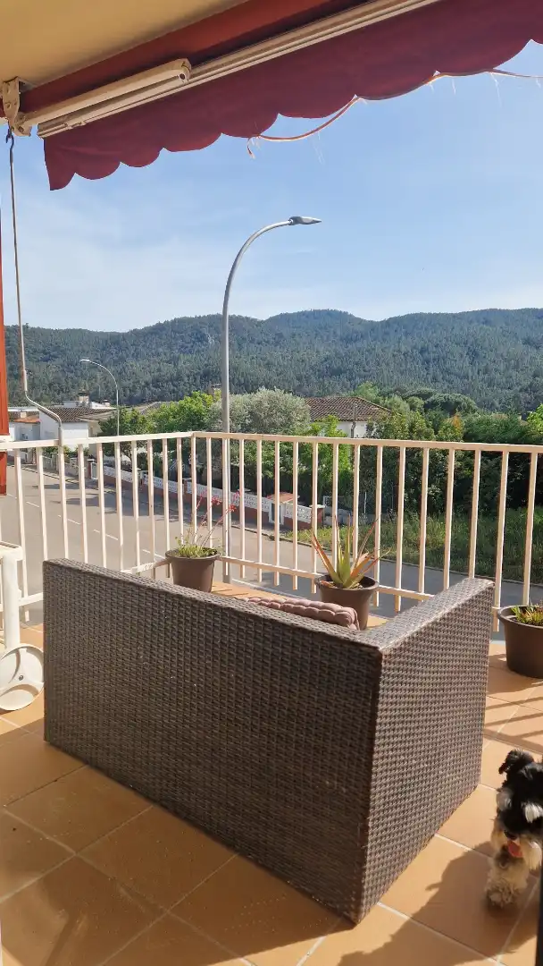 Terrassa de Casa adosada en venda en Santa Coloma de Farners amb Calefacció, Jardí privat i Parquet