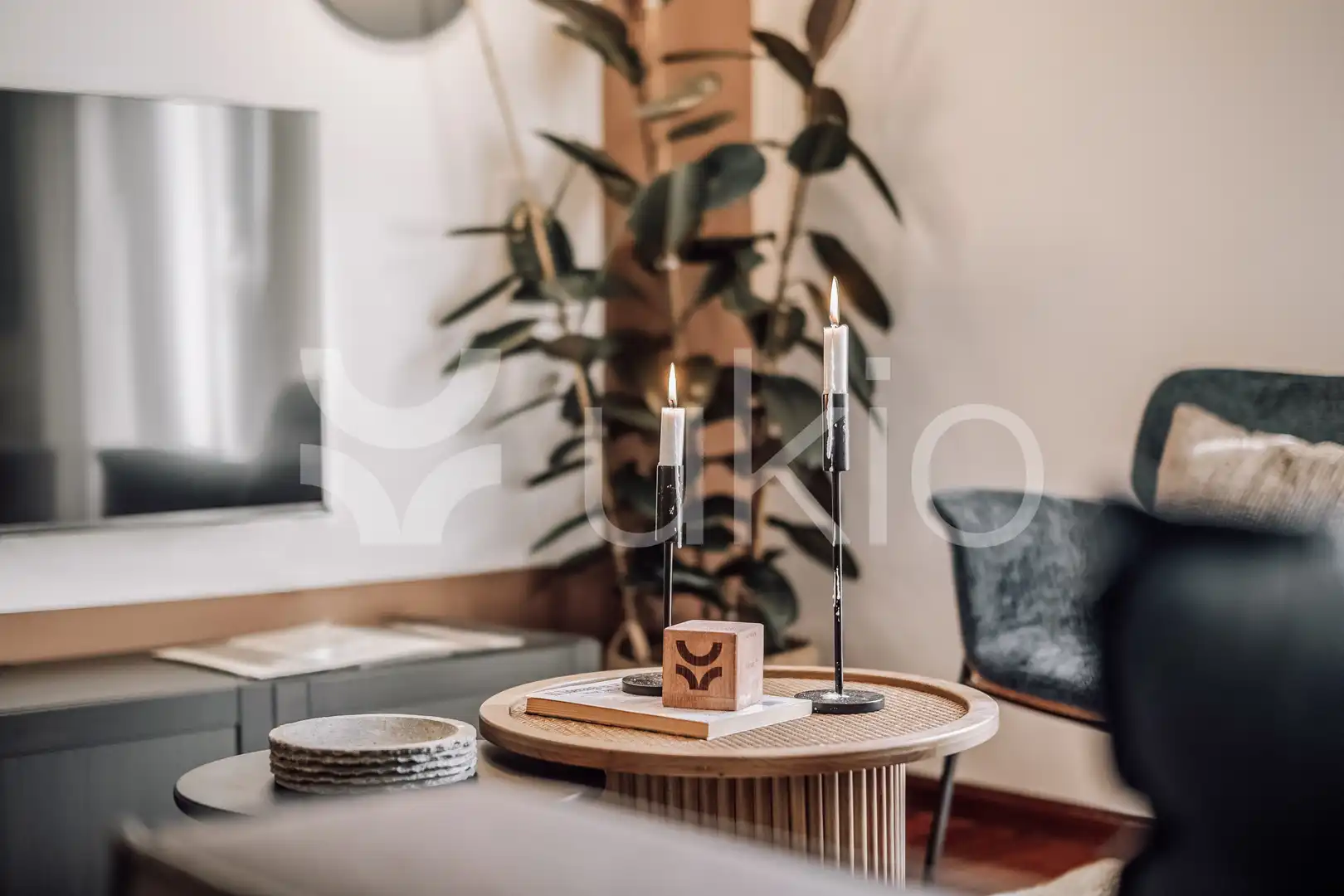 Sala de estar de Apartamento de alquiler en Madrid con Aire acondicionado, Calefacción y Amueblado