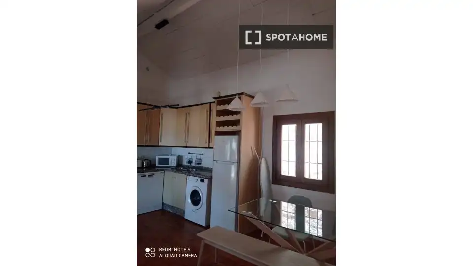 Cuina de Apartament per a compartir en Mijas amb Aire condicionat, Terrassa i Moblat