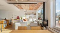 Living room of Attic for sale in  Barcelona Capital  with Air Conditioner, Heating and Terrace