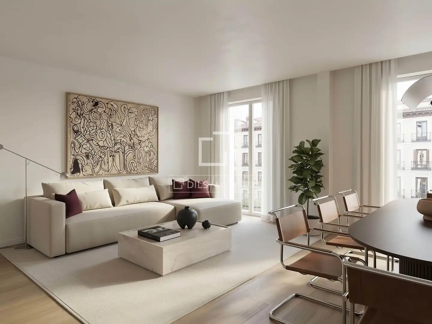 Living room of Flat for sale in Madrid  with Air Conditioner, Heating and Storage room