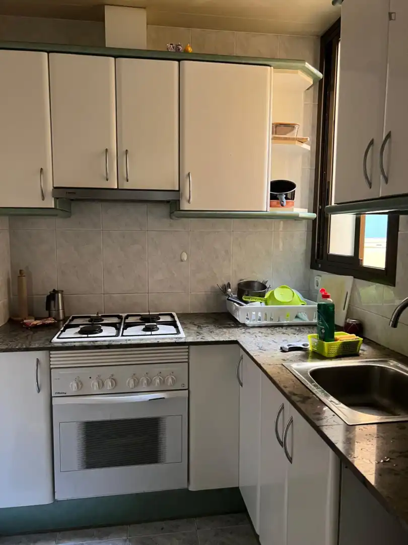 Küche von Wohnungen zur untervermieten in  Barcelona Capital mit Heizung, Möbliert und Internet