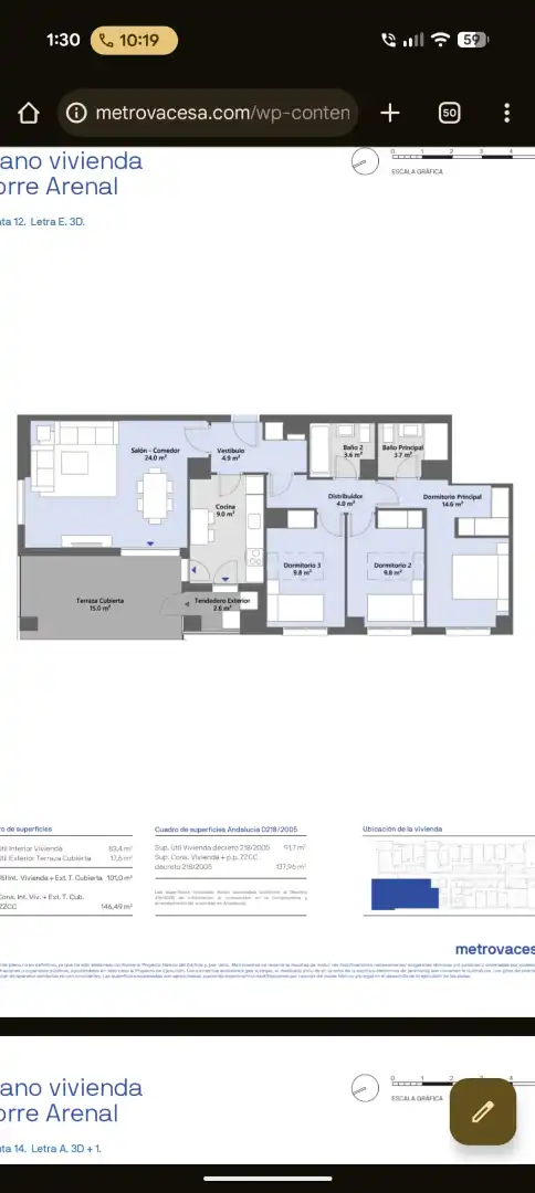 Wohnung zur Miete in Sevilla mit Klimaanlage, Terrasse und Abstellraum
