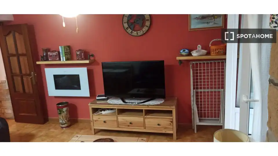 Sala d'estar de Apartament per a compartir en Zarautz amb Aire condicionat, Calefacció i Terrassa
