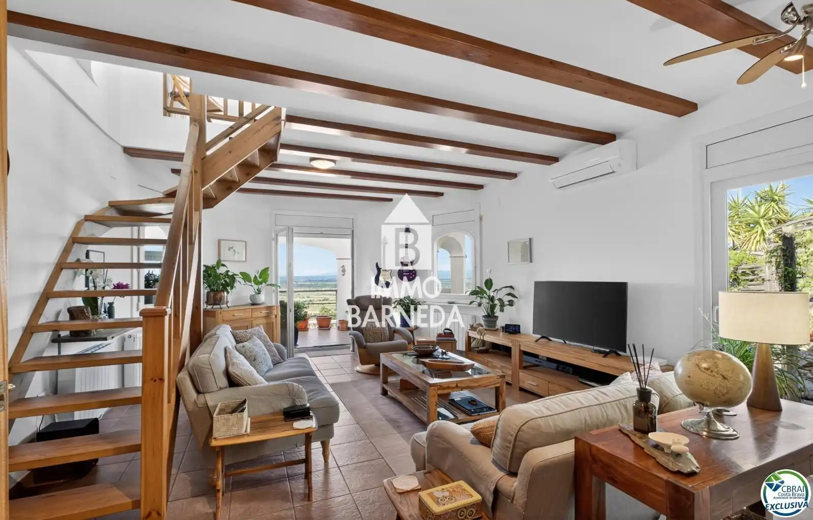 Sala de estar de Casa o chalet en venta en Palau-saverdera con Aire acondicionado, Calefacción y Piscina