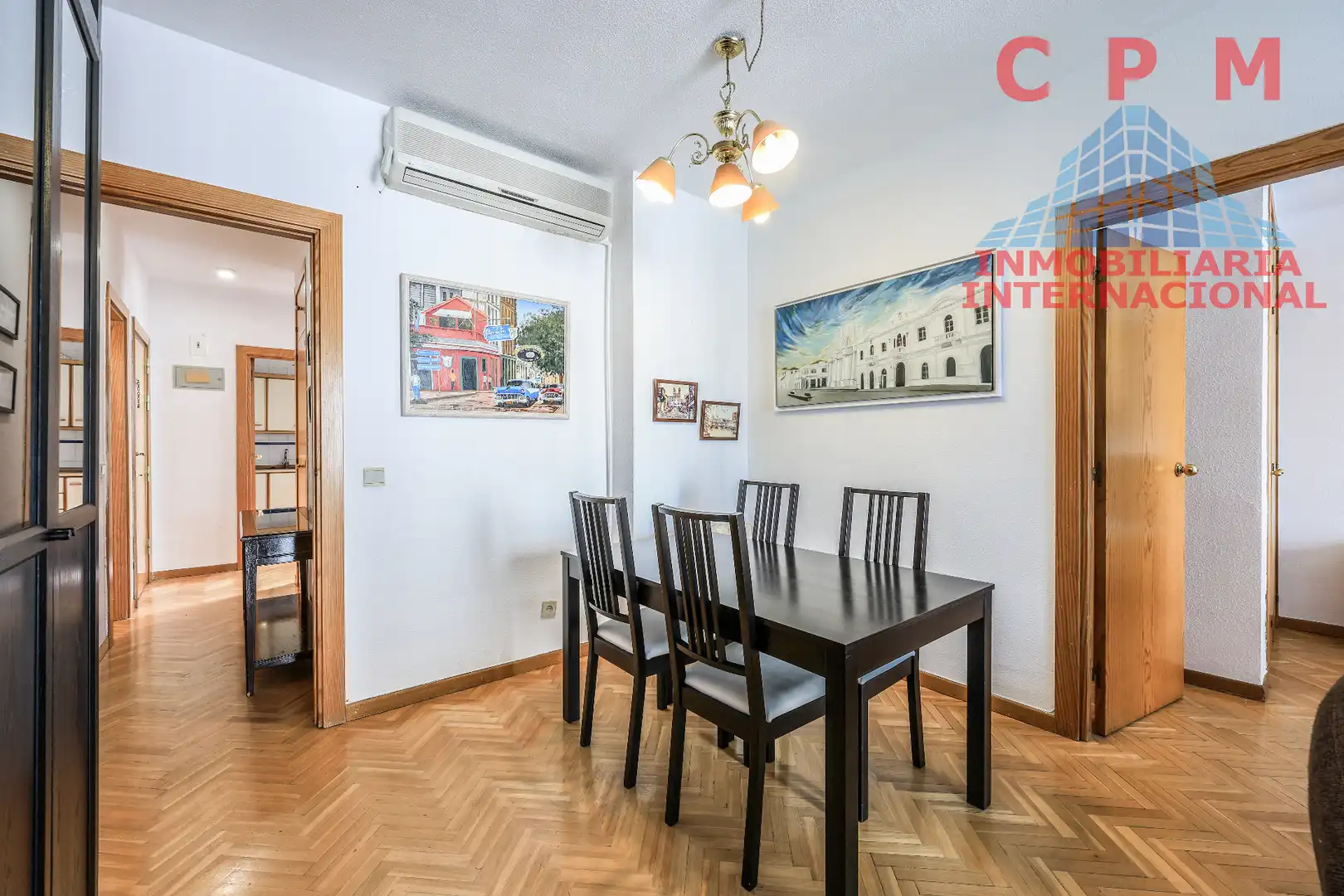 Dining room of Flat for rent in Madrid  with Air Conditioner, Heating and Parquet flooring