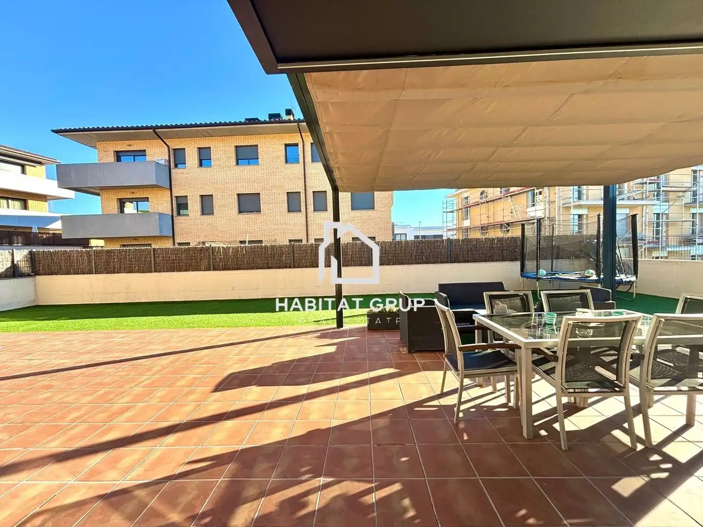 Terrace of Flat for sale in Riudellots de la Selva  with Air Conditioner, Heating and Private garden