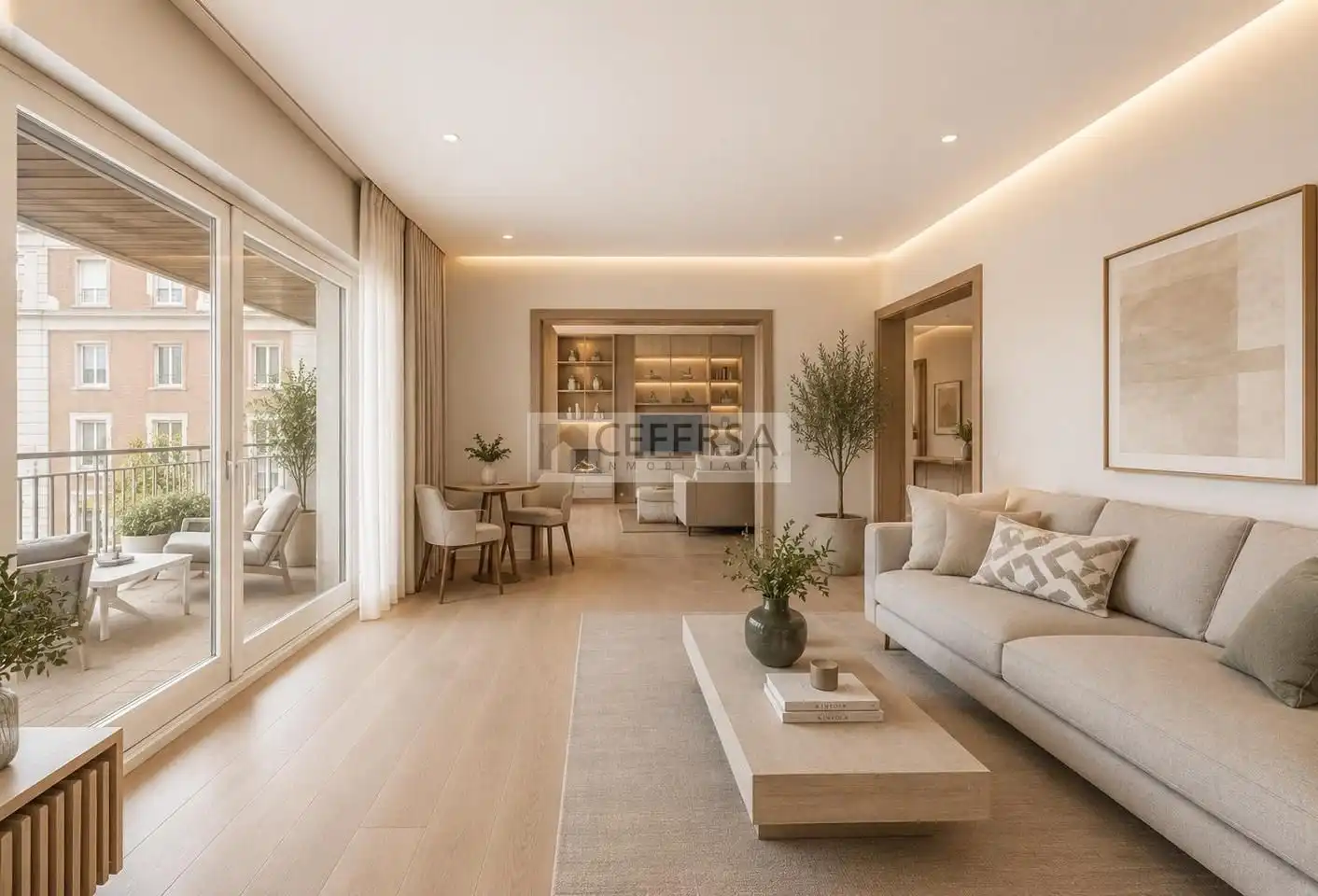 Sala d'estar de Pis en venda en Barcelona amb Calefacció, Parquet i Terrassa
