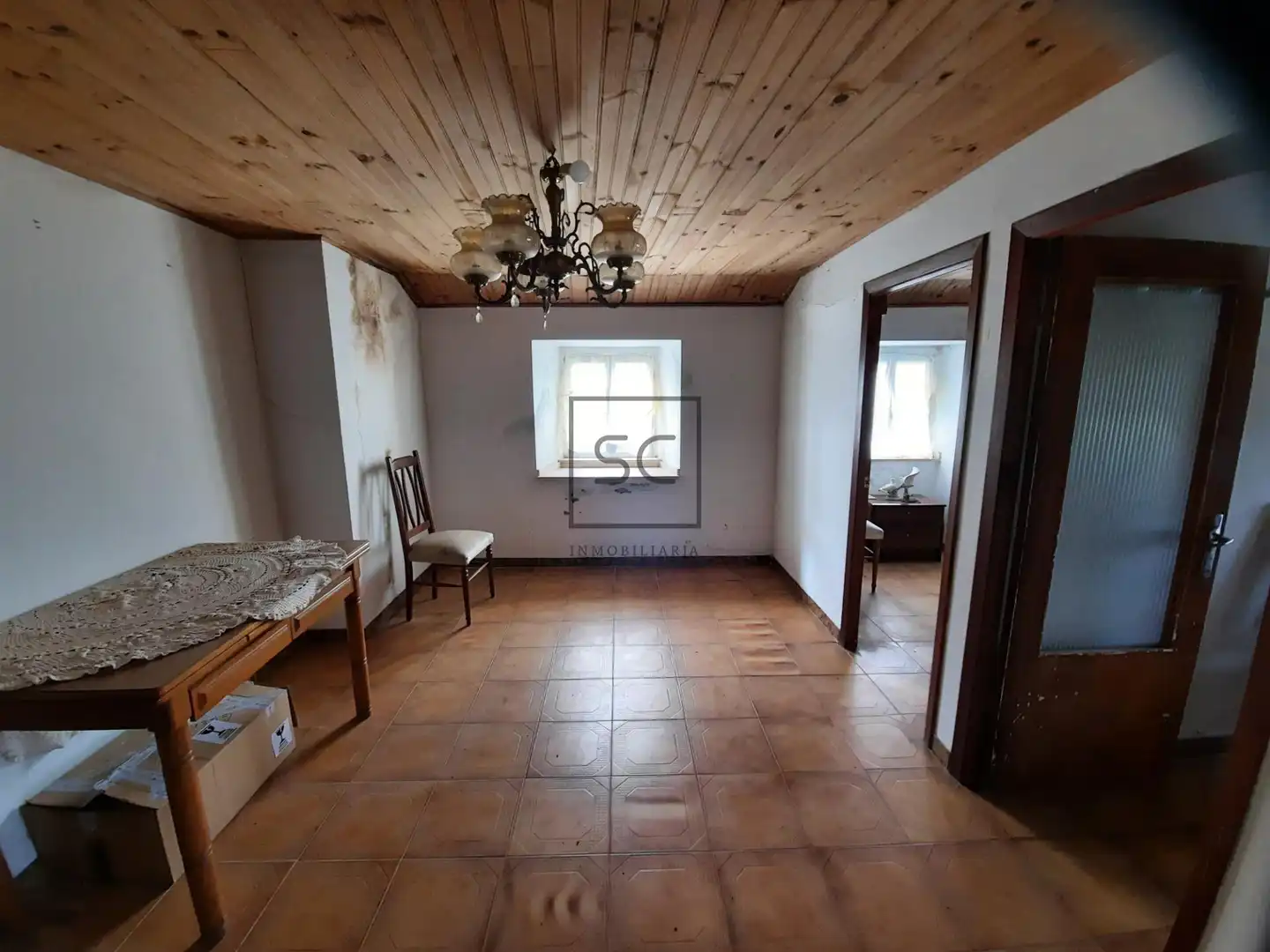 Sala d'estar de Finca rústica en venda en As Pontes de García Rodríguez  amb Jardí privat