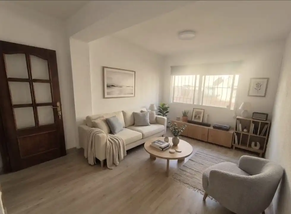 Sala d'estar de Pis en venda en Madrid