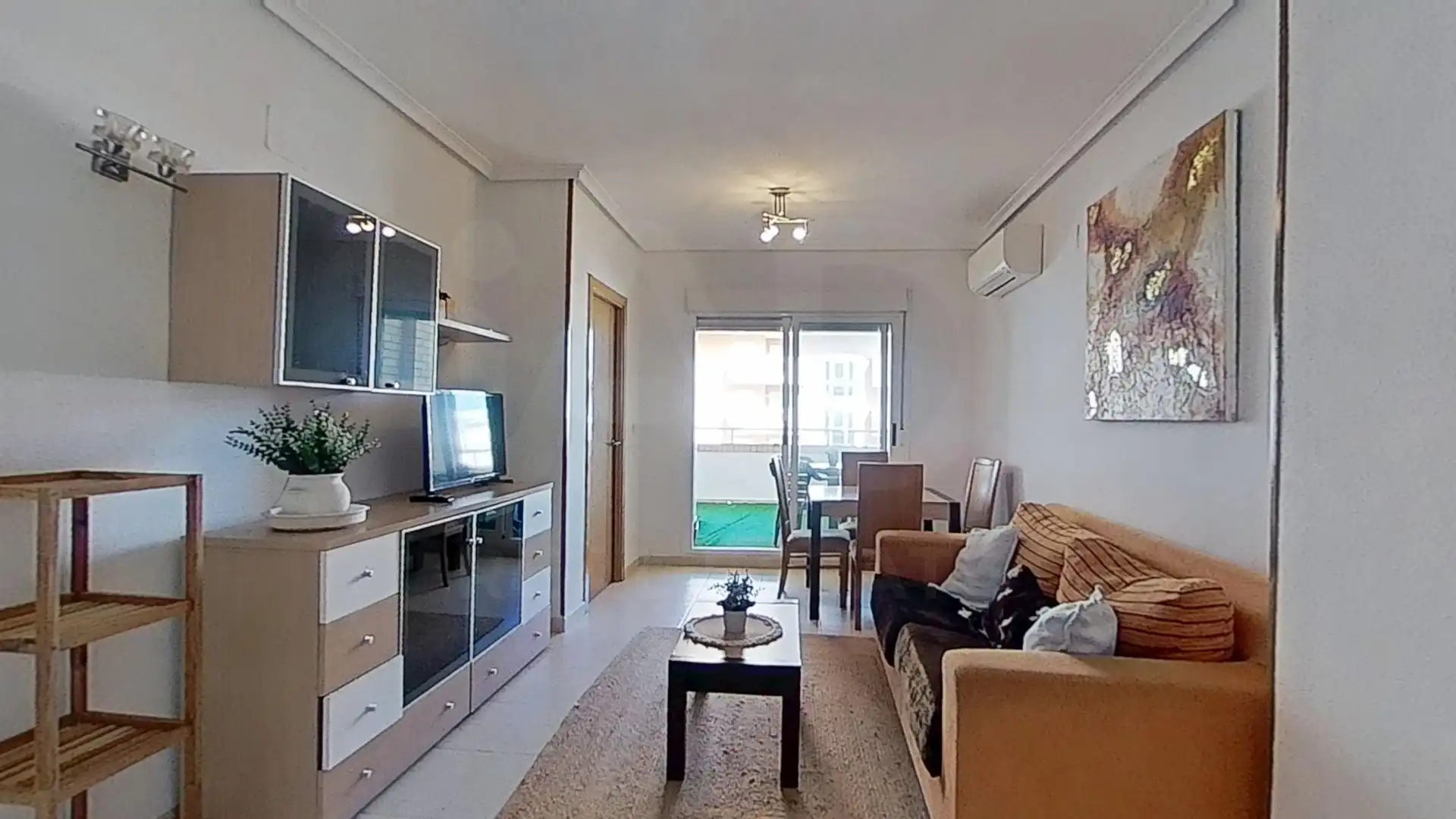 Living room of Flat for sale in Oropesa del Mar / Orpesa  with Air Conditioner, Terrace and Swimming Pool