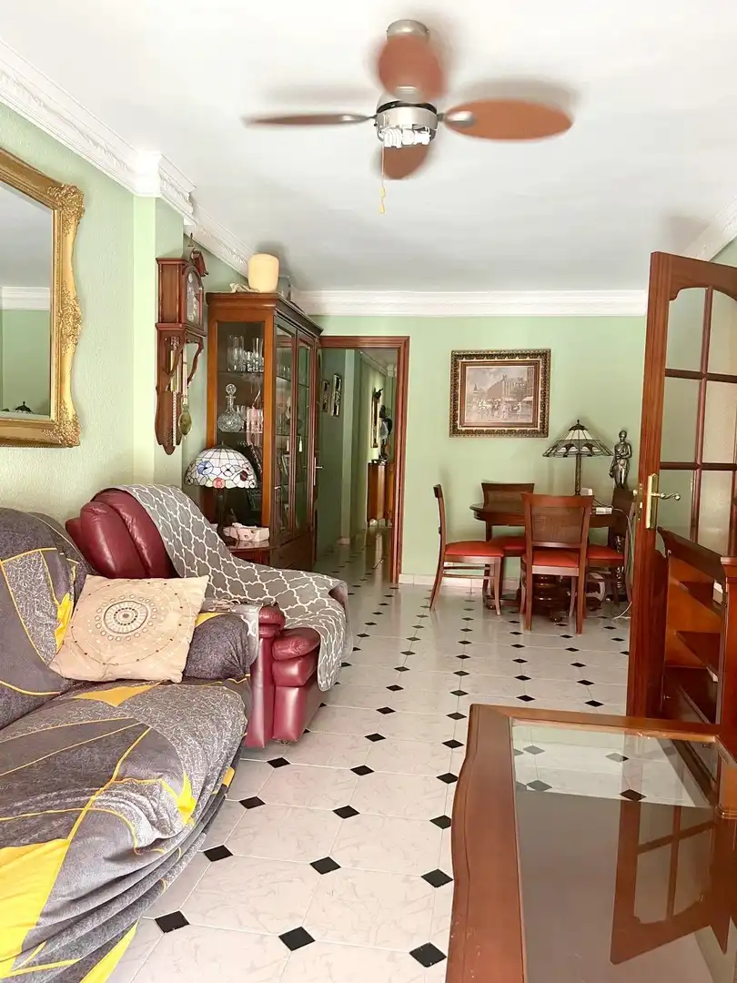 Living room of Flat for sale in Málaga  with Terrace and Furnished