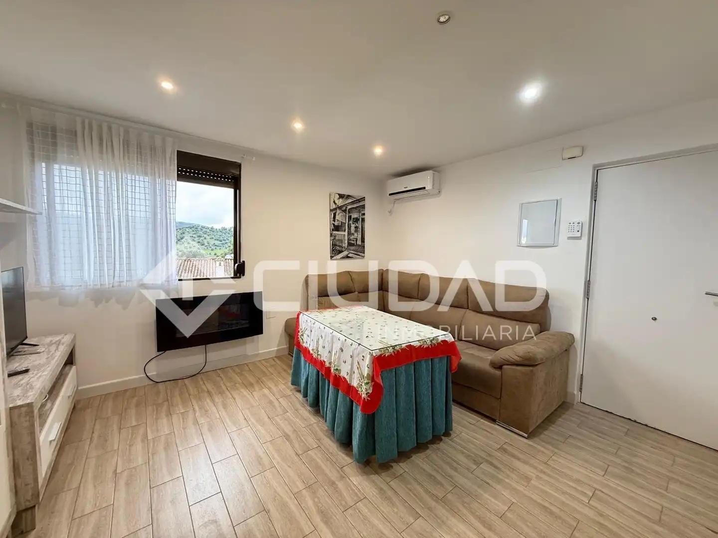 Living room of Flat for sale in El Bosque  with Air Conditioner, Furnished and Alarm