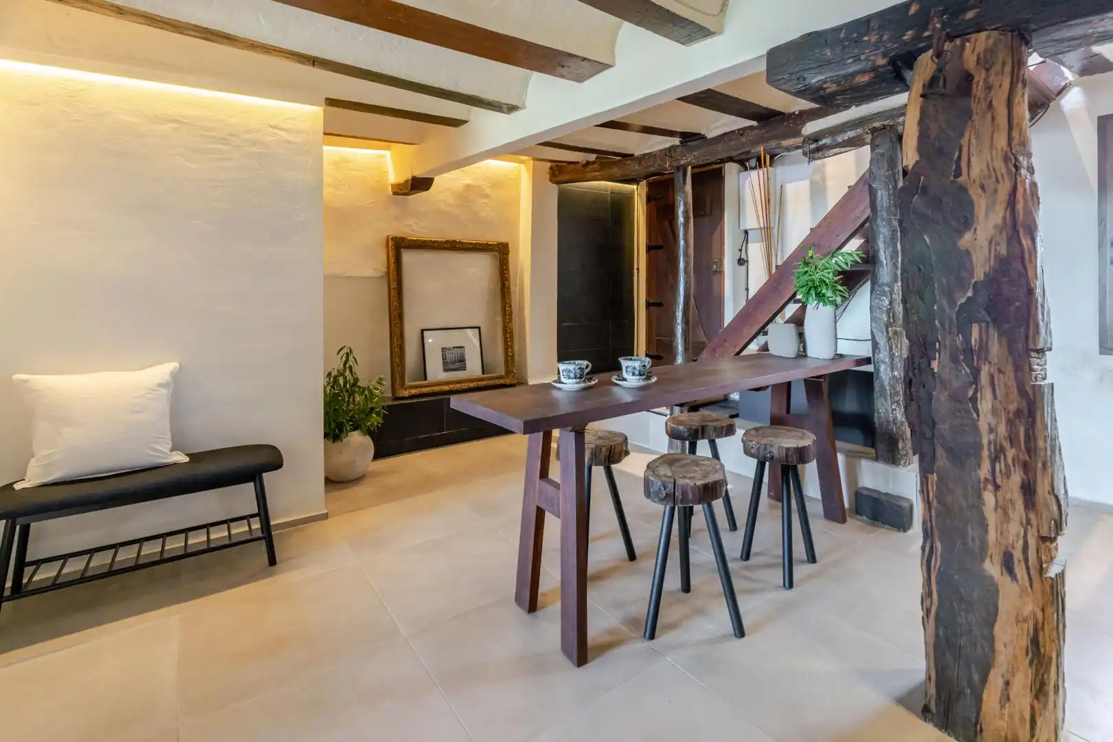 Comedor de Finca rústica en venta en Venta del Moro con Jardín privado, Terraza y Amueblado