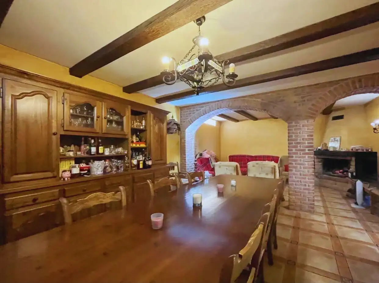 Dining room of Houses for sale in Zaragoza  with Air Conditioner, Heating and Private garden