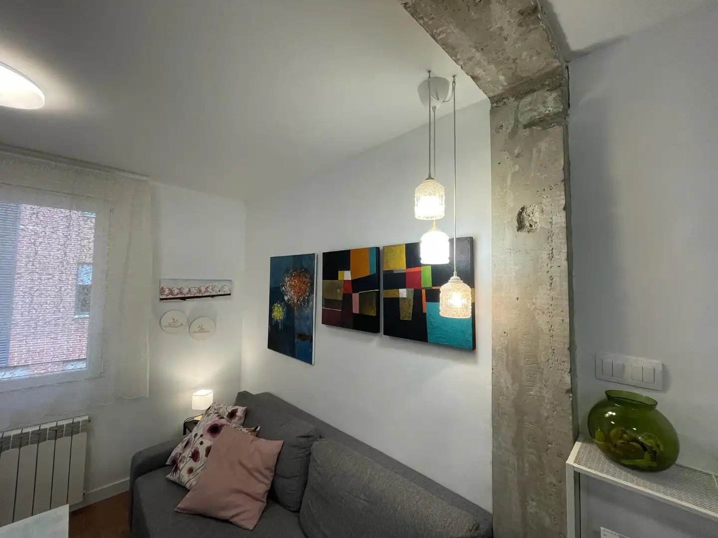 Sala de estar de Piso de alquiler en Ponferrada con Calefacción y Amueblado