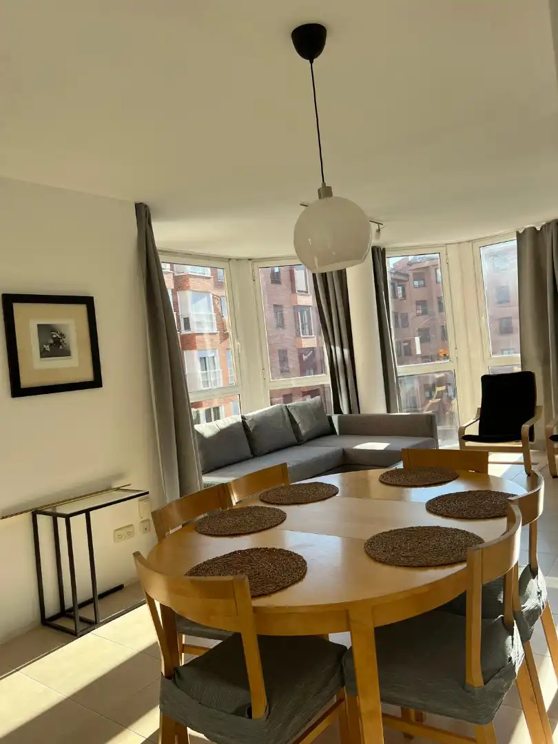 Living room of Flat for rent in Madrid  with Air Conditioner, Heating and Parquet flooring
