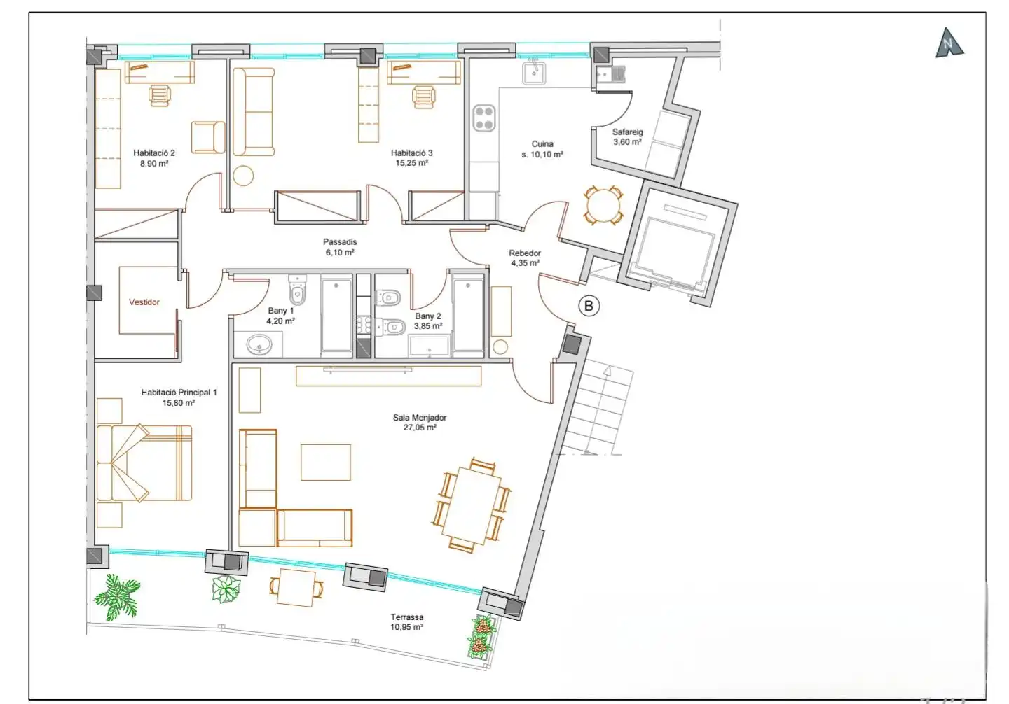 Flat for sale in Sant Cugat del Vallès  with Heating, Terrace and Storage room