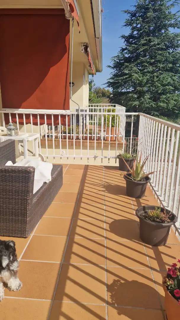 Terrassa de Casa adosada en venda en Santa Coloma de Farners amb Calefacció, Jardí privat i Parquet