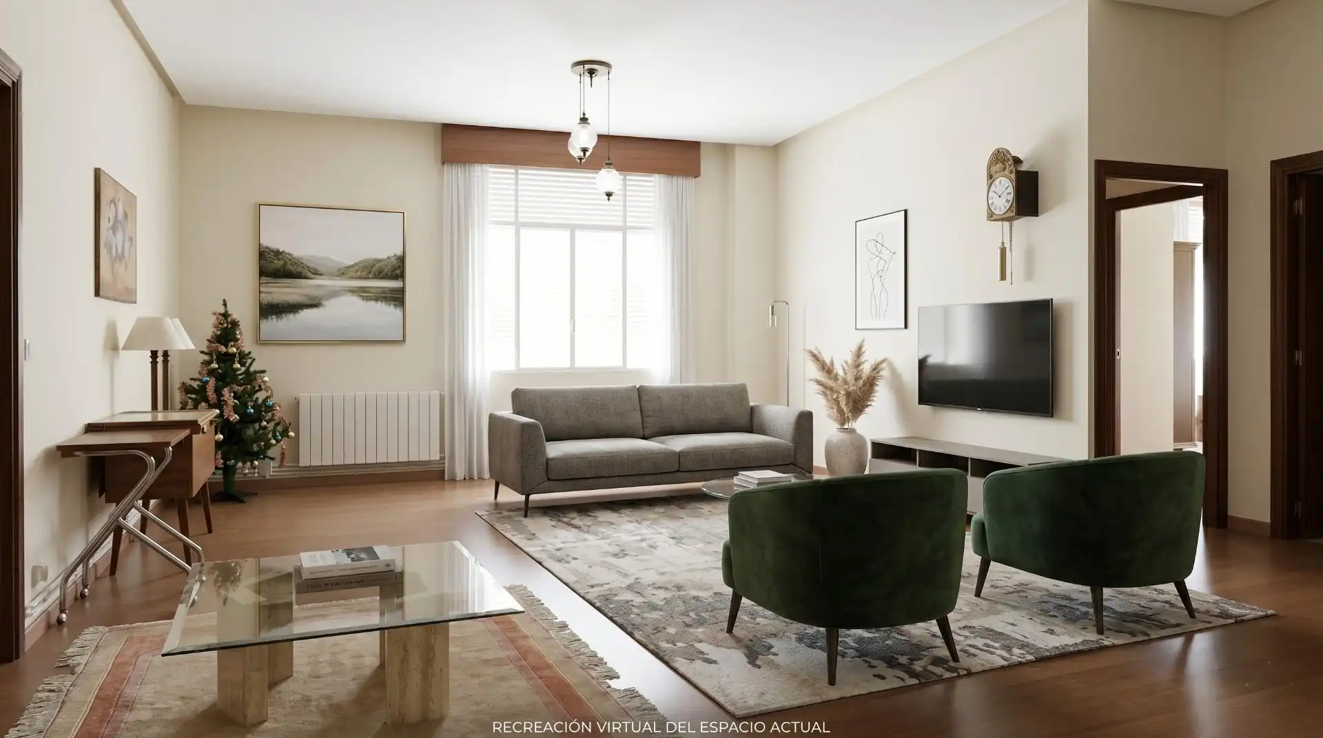 Living room of Houses for sale in Ourense Capital   with Air Conditioner, Heating and Private garden