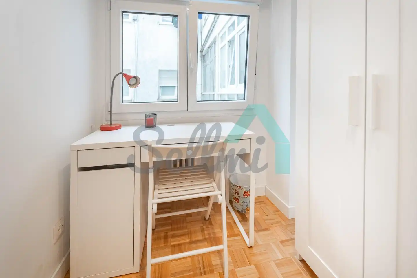 Schlafzimmer von Wohnung zur untervermieten in Gijón  mit Heizung, Parkett und Terrasse