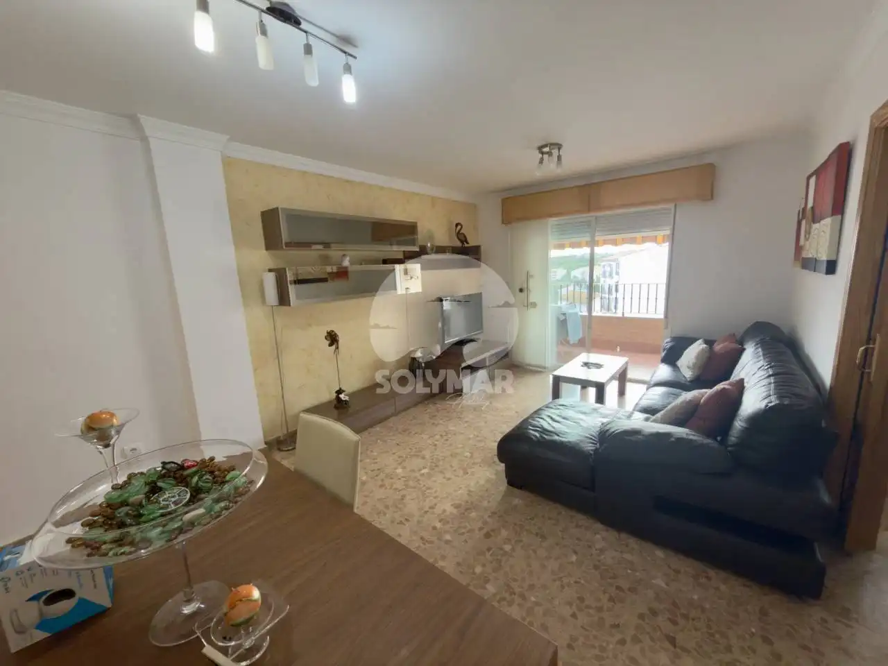 Wohnzimmer von Wohnung zur Miete in Algarrobo mit Klimaanlage, Heizung und Möbliert