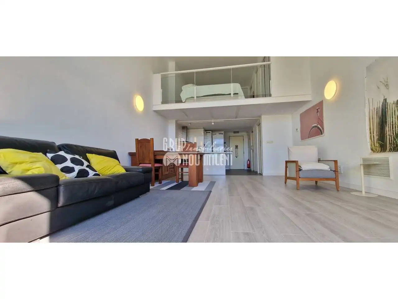 Sala de estar de Loft en venta en Valencia con Aire acondicionado, Parquet y Terraza