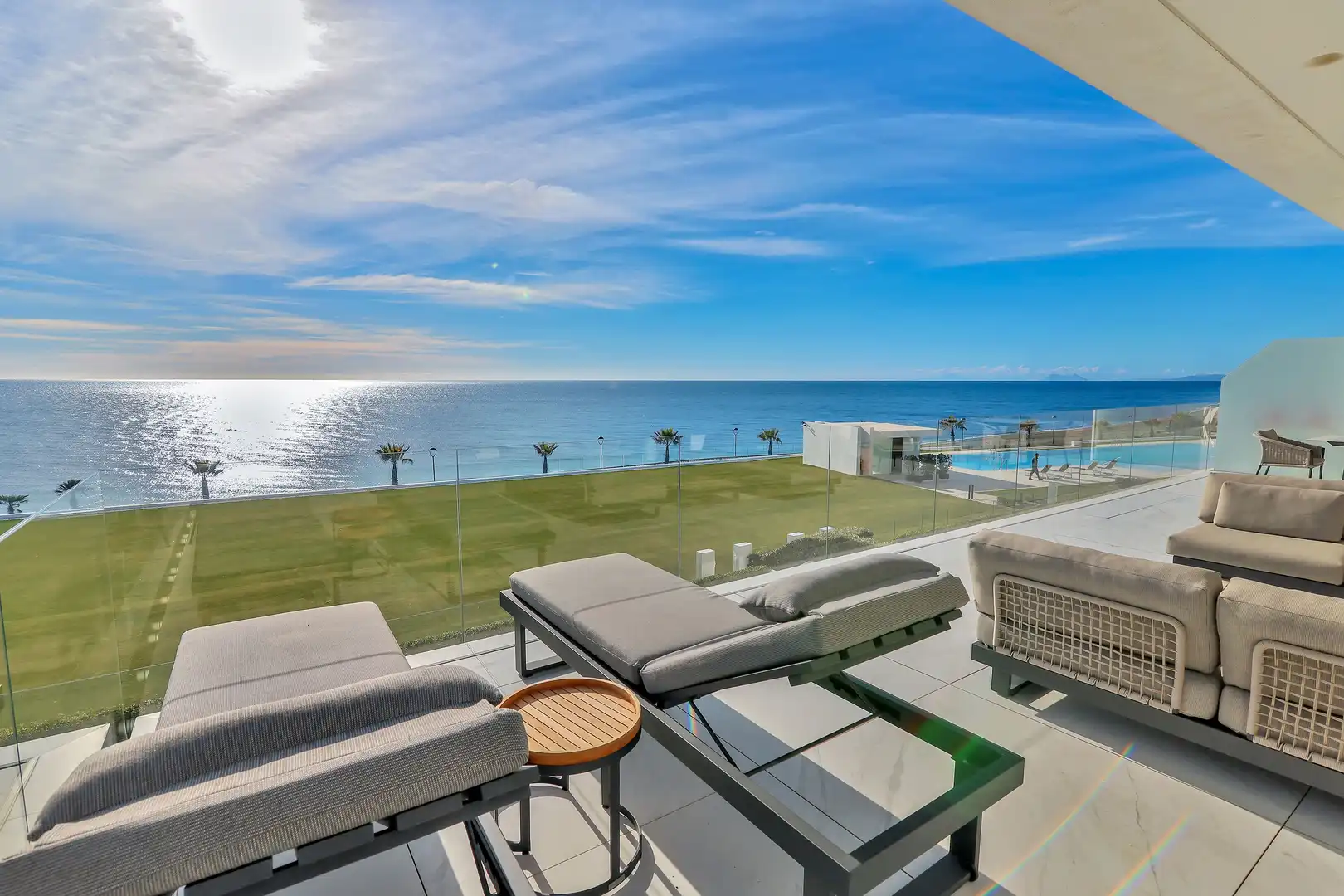 Terraza de Apartamento en venta en Estepona con Aire acondicionado, Calefacción y Parquet