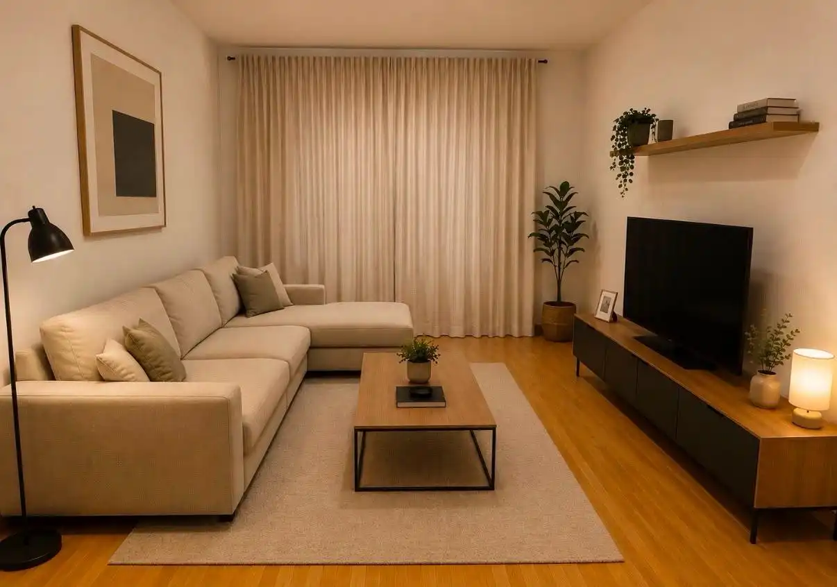 Living room of Flat for rent in  Pamplona / Iruña  with Heating