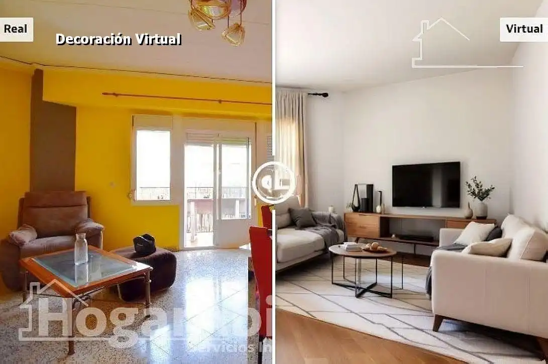 Sala de estar de Piso en venta en Gandia con Terraza, Trastero y Amueblado