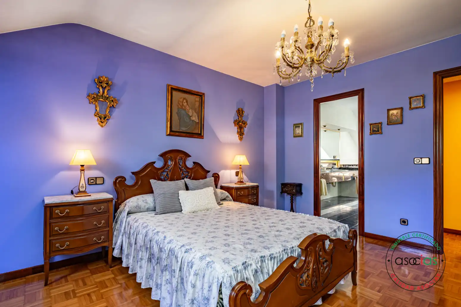 Bedroom of Attic for sale in Lena  with Heating, Parquet flooring and Terrace