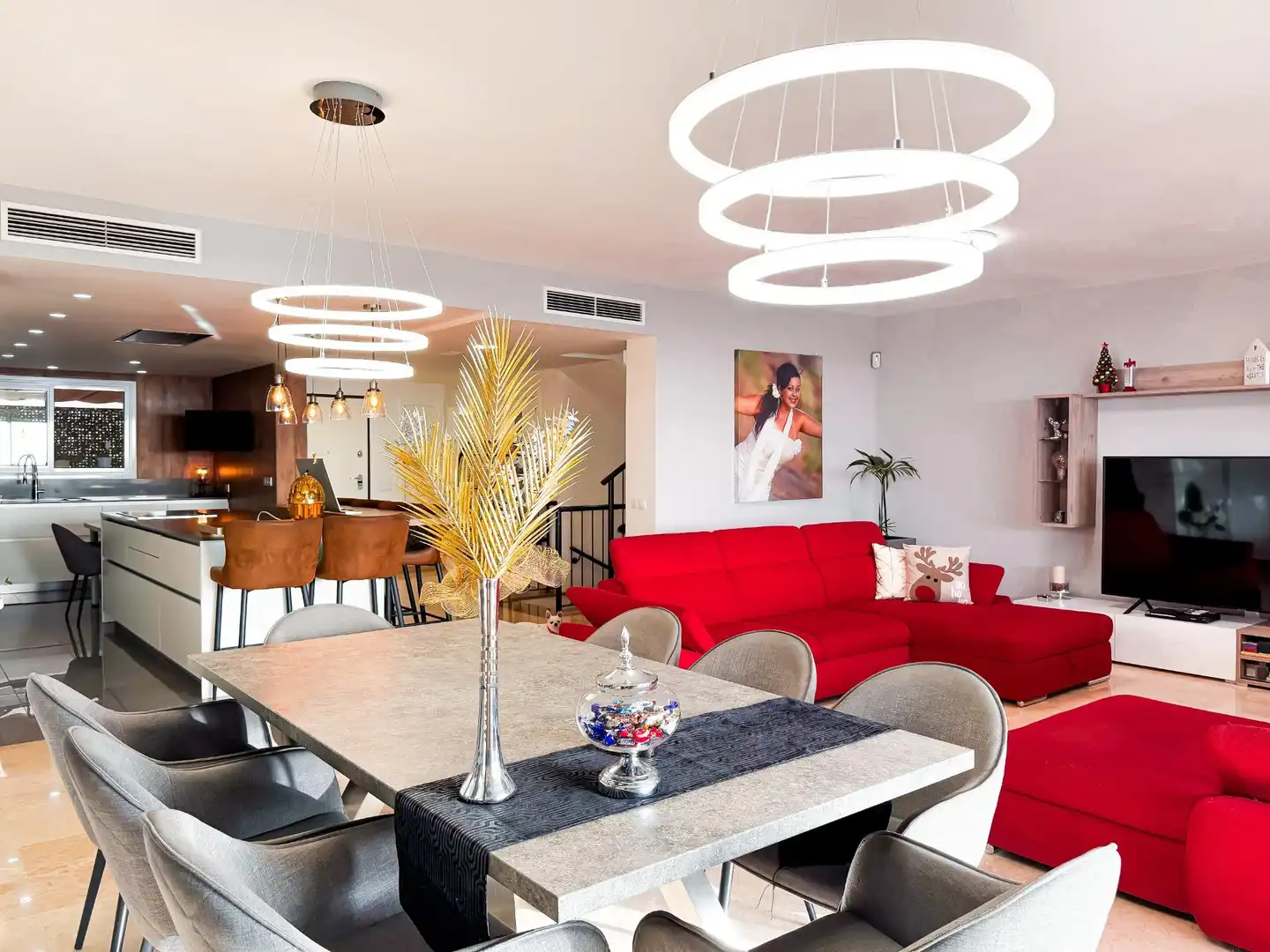 Dining room of Houses for sale in Santiago del Teide  with Air Conditioner, Private garden and Terrace